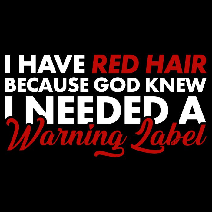  Redhead God Gave Me A Warning Label Drawstring Bag