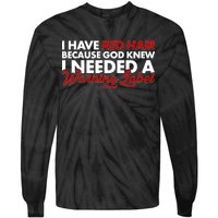  Redhead God Gave Me A Warning Label Tie-Dye Long Sleeve Shirt