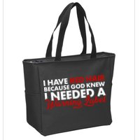  Redhead God Gave Me A Warning Label Zip Tote Bag