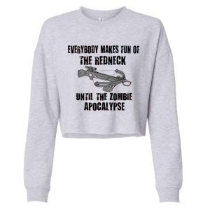 Redneck Zombie Killer Cropped Pullover Crew