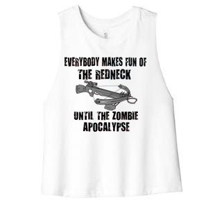 Redneck Zombie Killer Women's Racerback Cropped Tank