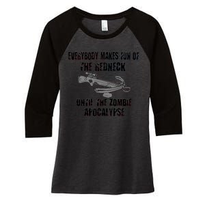 Redneck Zombie Killer Women's Tri-Blend 3/4-Sleeve Raglan Shirt