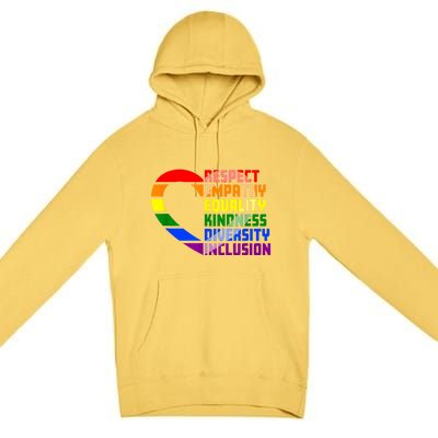 Respect Empathy Equality Kindness Diversity Inclusion Humans Premium Pullover Hoodie