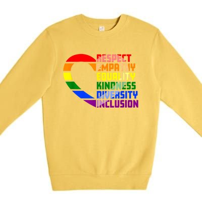 Respect Empathy Equality Kindness Diversity Inclusion Humans Premium Crewneck Sweatshirt