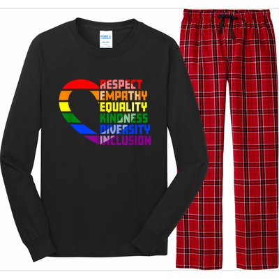 Respect Empathy Equality Kindness Diversity Inclusion Humans Long Sleeve Pajama Set