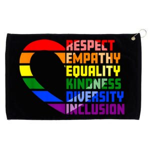 Respect Empathy Equality Kindness Diversity Inclusion Humans Grommeted Golf Towel