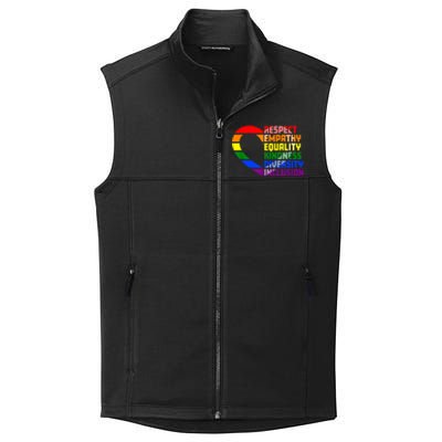 Respect Empathy Equality Kindness Diversity Inclusion Humans Collective Smooth Fleece Vest