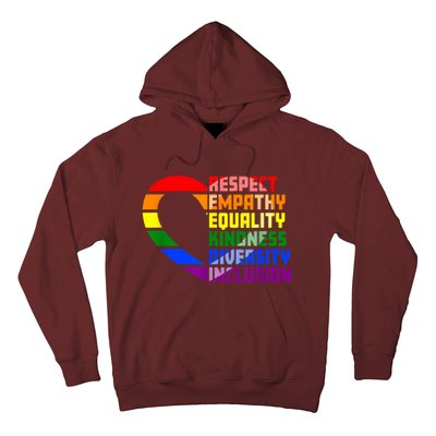 Respect Empathy Equality Kindness Diversity Inclusion Humans Hoodie