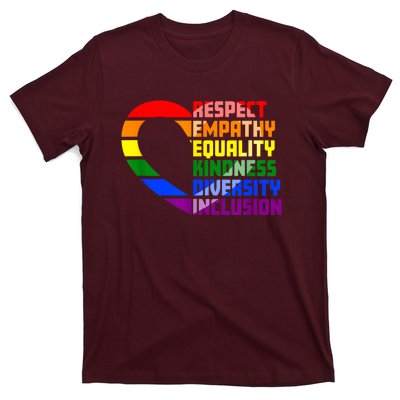 Respect Empathy Equality Kindness Diversity Inclusion Humans T-Shirt