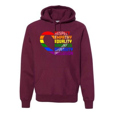 Respect Empathy Equality Kindness Diversity Inclusion Humans Premium Hoodie