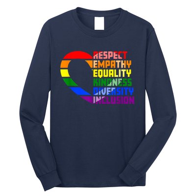 Respect Empathy Equality Kindness Diversity Inclusion Humans Long Sleeve Shirt