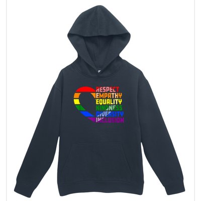 Respect Empathy Equality Kindness Diversity Inclusion Humans Urban Pullover Hoodie