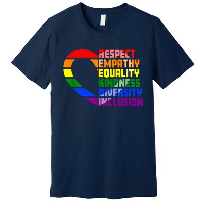 Respect Empathy Equality Kindness Diversity Inclusion Humans Premium T-Shirt