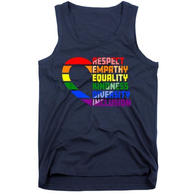 Respect Empathy Equality Kindness Diversity Inclusion Humans Tank Top