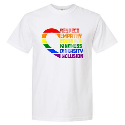 Respect Empathy Equality Kindness Diversity Inclusion Humans Garment-Dyed Heavyweight T-Shirt