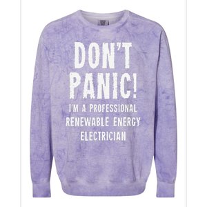 Renewable Energy Electrician Colorblast Crewneck Sweatshirt