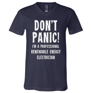 Renewable Energy Electrician V-Neck T-Shirt