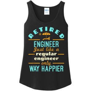 Retired Engineer Engineering Retirement Way Happier Ladies Essential Tank