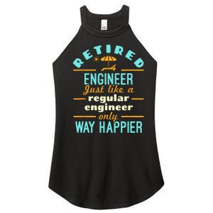 Retired Engineer Engineering Retirement Way Happier Women's Perfect Tri Rocker Tank