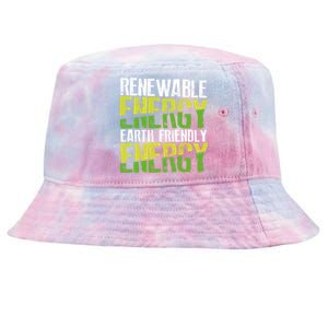 Renewable Energy Earth Friendly Energy Environt Cool Gift Tie-Dyed Bucket Hat