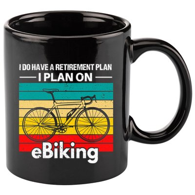 Retirement E-Biker E-Biking Retirement Plan EBike 11oz C Handle Ceramic Mug