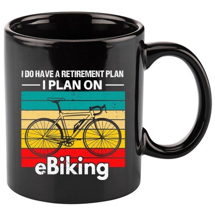 Retirement E-Biker E-Biking Retirement Plan EBike 11oz C Handle Ceramic Mug