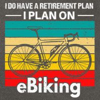 Retirement E-Biker E-Biking Retirement Plan EBike Cotton Canvas Backpack