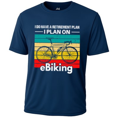 Retirement E-Biker E-Biking Retirement Plan EBike Cooling Performance Crew T-Shirt