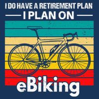 Retirement E-Biker E-Biking Retirement Plan EBike 16 in Basic Backpack