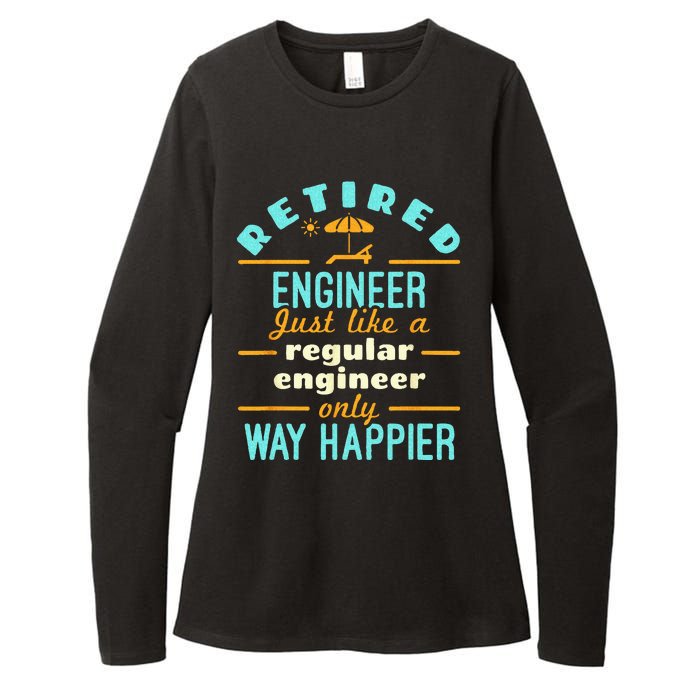 Retired Engineer Engineering Retirement Way Happier Womens CVC Long Sleeve Shirt