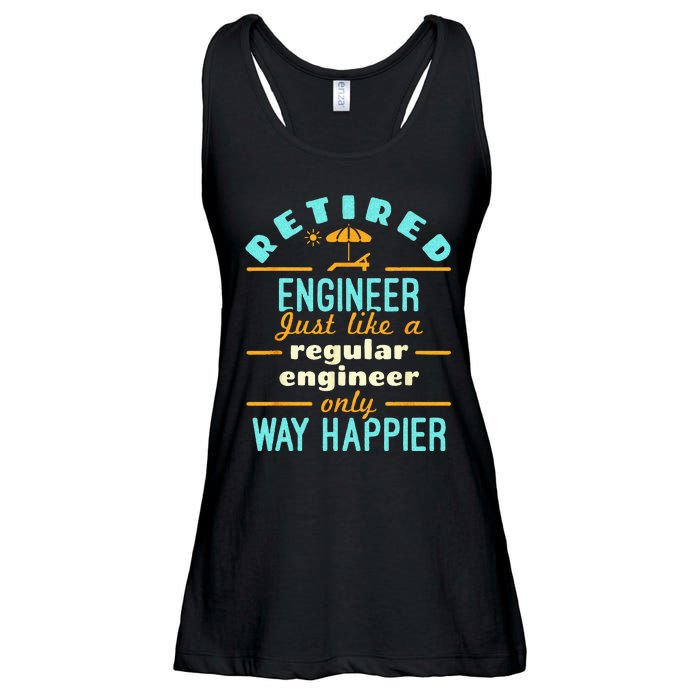 Retired Engineer Engineering Retirement Way Happier Ladies Essential Flowy Tank