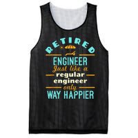 Retired Engineer Engineering Retirement Way Happier Mesh Reversible Basketball Jersey Tank