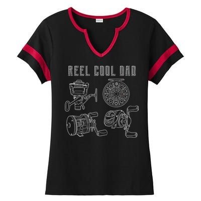 Reel Cool Dad Ladies Halftime Notch Neck Tee