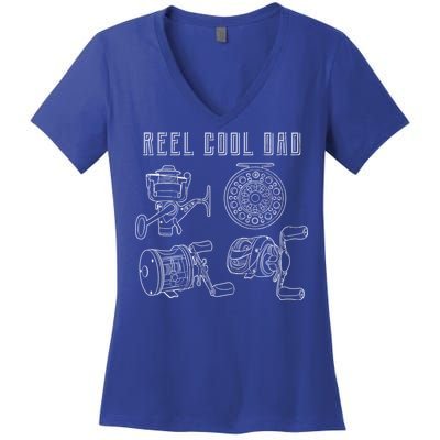 Reel Cool Dad Women's V-Neck T-Shirt