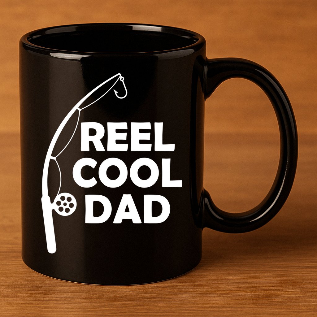 Reel Cool Fishing Dad 11oz C Handle Ceramic Mug