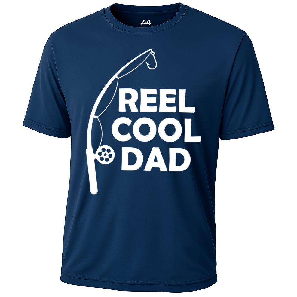 Reel Cool Fishing Dad Cooling Performance Crew T-Shirt