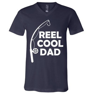 Reel Cool Fishing Dad V-Neck T-Shirt