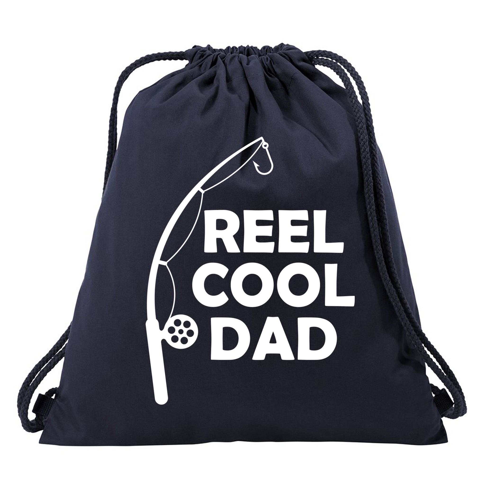 Reel Cool Fishing Dad Drawstring Bag