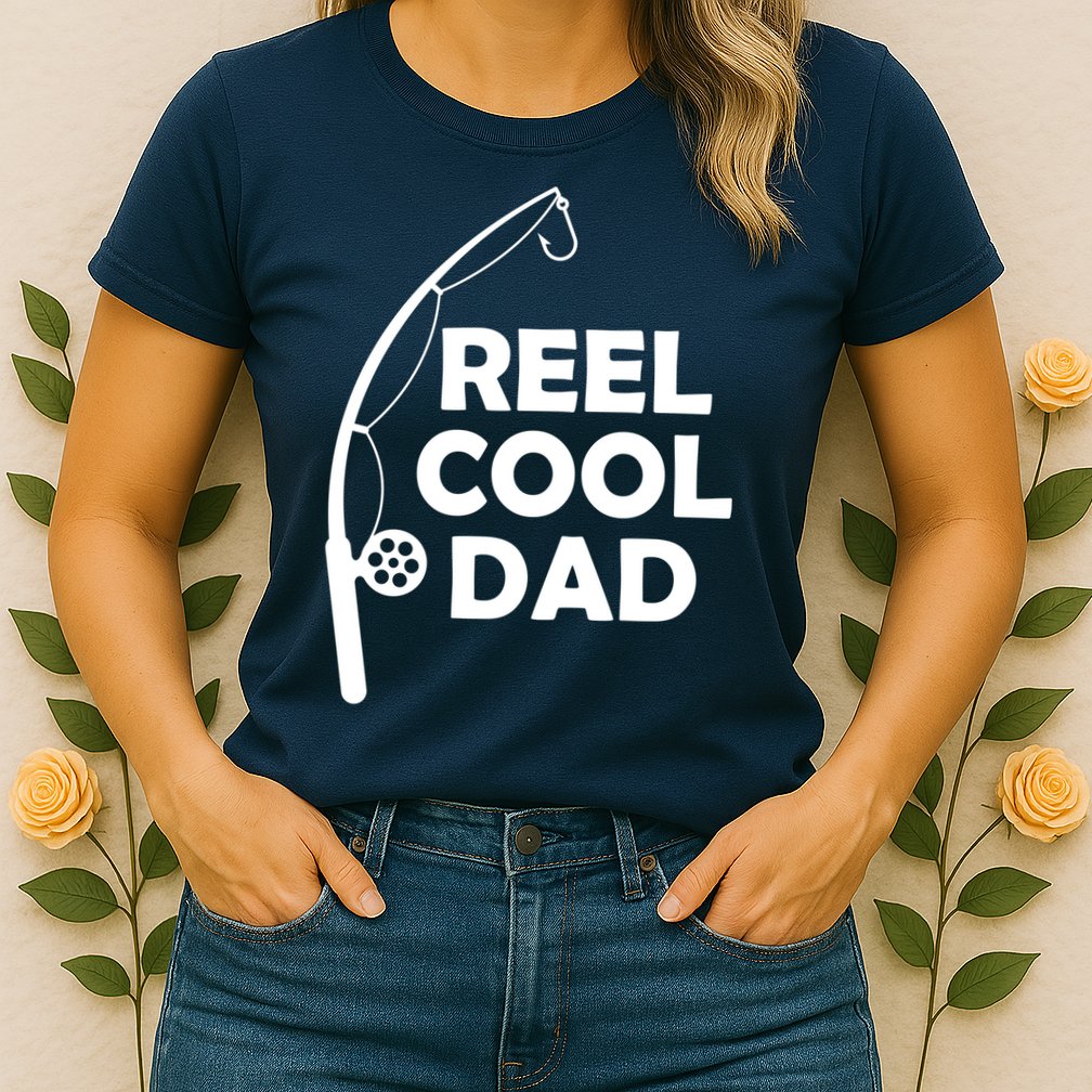 Reel Cool Fishing Dad Womens T-Shirt