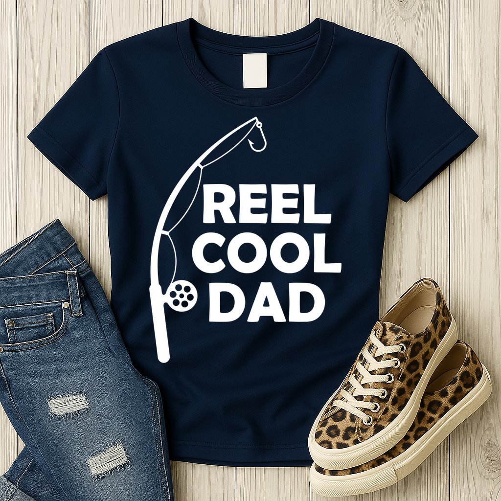 Reel Cool Fishing Dad Womens T-Shirt