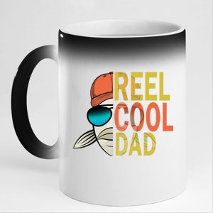 Reel Cool Fishing Dad Funny 11oz Black Color Changing Mug