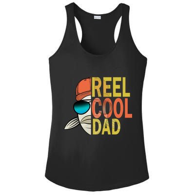 Reel Cool Fishing Dad Funny Ladies PosiCharge Competitor Racerback Tank