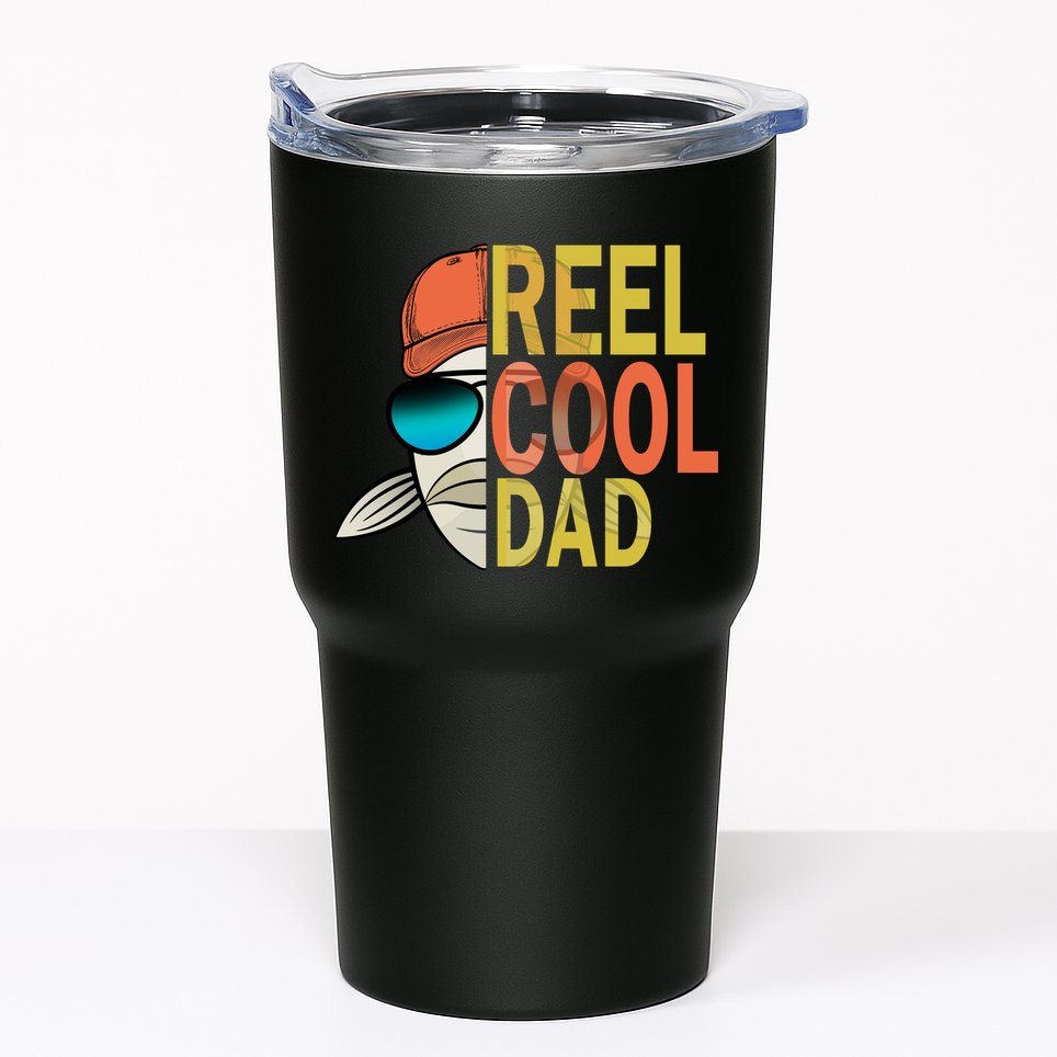Reel Cool Fishing Dad Funny Tumbler