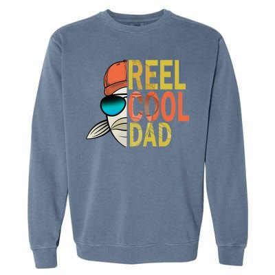 Reel Cool Fishing Dad Funny Garment-Dyed Sweatshirt