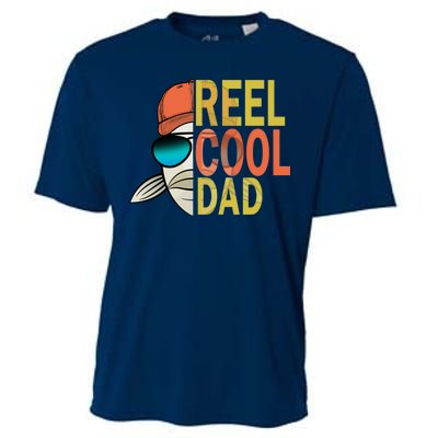 Reel Cool Fishing Dad Funny Cooling Performance Crew T-Shirt