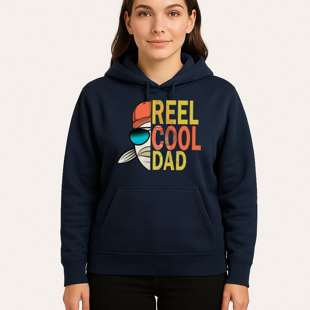 Reel Cool Fishing Dad Funny Hoodie
