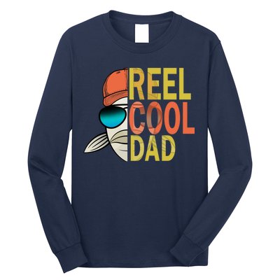 Reel Cool Fishing Dad Funny Long Sleeve Shirt