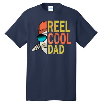 Reel Cool Fishing Dad Funny Tall T-Shirt