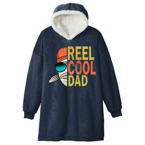 Reel Cool Fishing Dad Funny Hooded Wearable Blanket