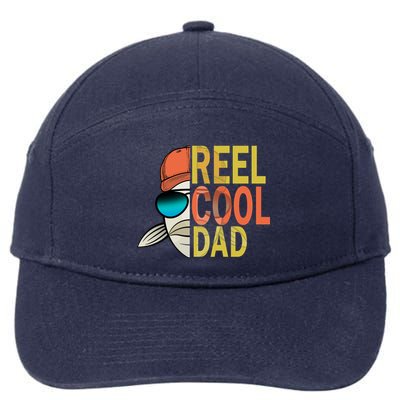 Reel Cool Fishing Dad Funny 7-Panel Snapback Hat